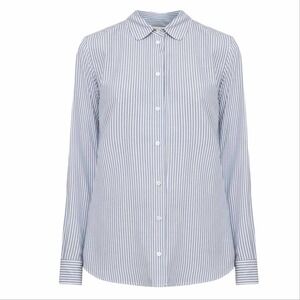 Weekend Max Mara Dinda Stripe Cotton Long Sleeve Top Size 0
